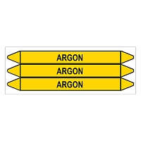 Značení potrubí, argon,3 ks, 355 × 37 mm